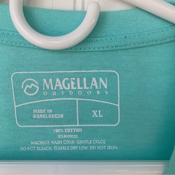 Magellan Outdoors (XL) Men's Teal Long Sleeve Tee Shirt - Picture 3 of 5